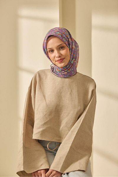 Silk Home Mine Pattern Soft Cotton Scarf