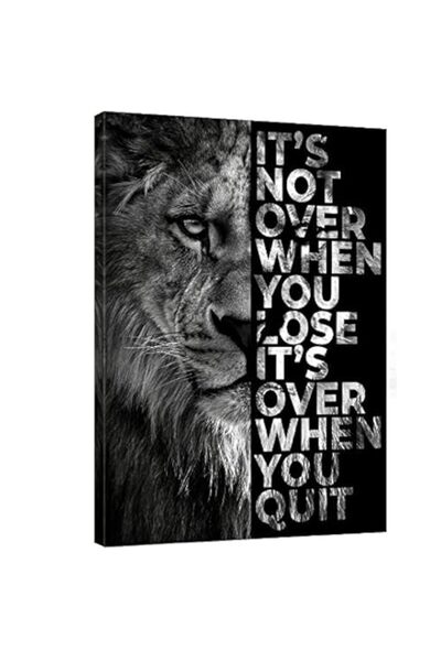 Generic دافون آرت، أسد، جدار مُلهم، اقتباسات من رواد الأعمال، "لا ينتهي الأمر...