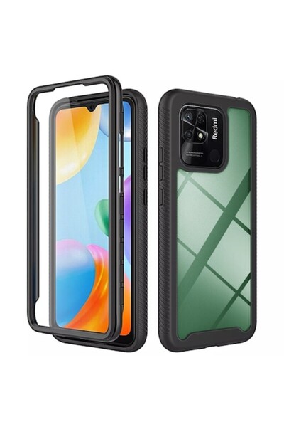 OEM Carcasă pentru Xiaomi Redmi 10C + Protector de Ecran, Techsuit Defense360 Pro, Negru