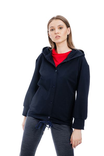 RVL Navy blue cardigan with hood