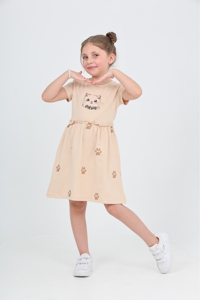Toontoy Φόρεμα για κορίτσια γάτα με τύπωμα