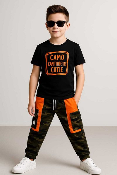 elfanto kıds Boy's Casual Combination – Cool T-Shirt and Jogger Pants"