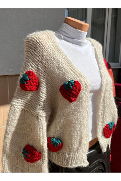 Stil Knitted Strawberry Motif Cardigan