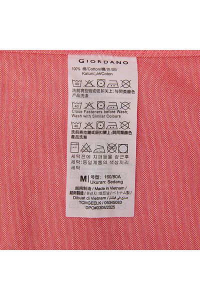 Giordano Women's Cotton Oxford Slim fit Shirt with Lion Embroidery