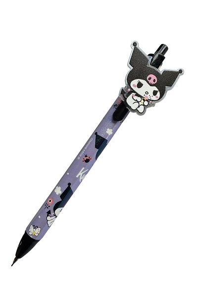 Polin Kuromi Mascot Mechanical Pencil, 0.7mm, Purple and Pink Pattern
