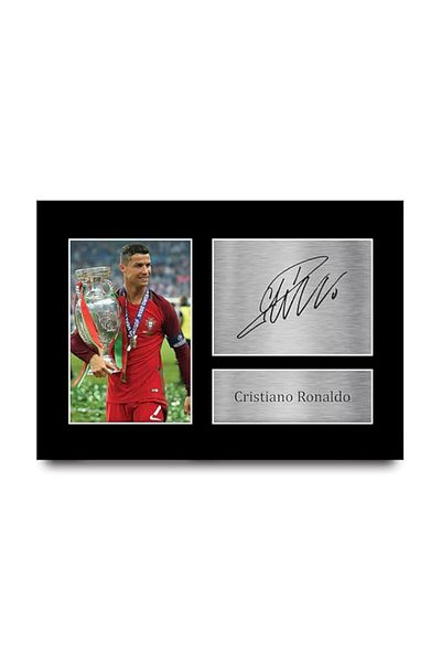 Generic BPA Portugal Gifts Cristiano Ronaldo Gift Signed A4 Printed Autograph Photo Display