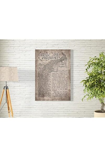 Generic لوحة فنية جدارية من صفحة كبرياء وتحامل BPA® للديكور سهلة التعليق، 45×...