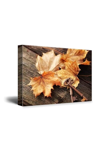 Generic لوحة فنية جدارية من قماش أوراق القيقب في الخريف، لوحة قماشية مزخرفة ب...