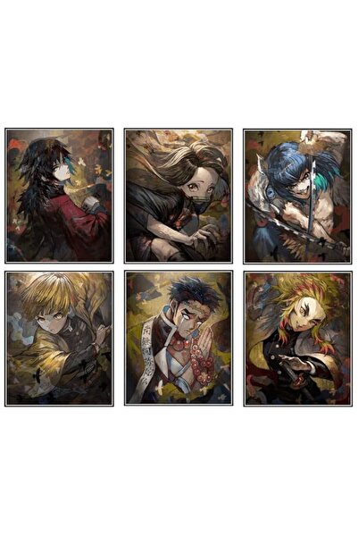 Generic ملصق جداري فني من أنيمي قاتل الشياطين من BPA على قماش - لوحة مطبوعة ع...