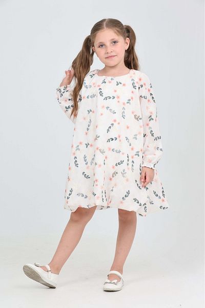 Toontoy Girl's Floral Flounced Dress