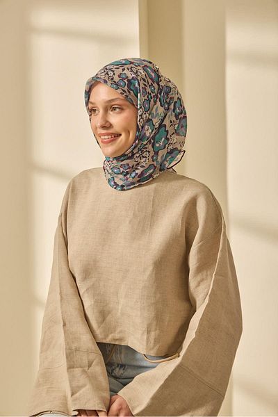 Silk Home Mine Pattern Soft Cotton Scarf