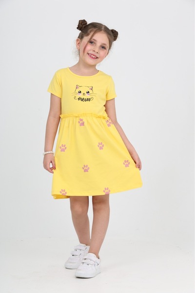 Toontoy Φόρεμα για κορίτσια γάτα με τύπωμα