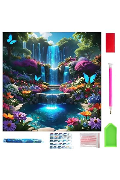 Generic طقم رسم ماسي كامل دائري خماسي الأبعاد DIY، طقم رسم ماسي للمناظر الطبي...