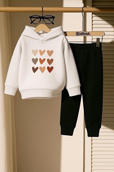 DM DOLCE MORE СЕРИЕН СЪРЦЕВ ПРИНТ 3-ЧАСТЕН ДЕТСКИ СПОРТЕН КОМПЛЕКТ