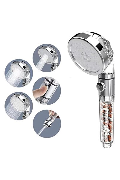 Generic رأس دش أيوني، رأس دش مُرشِّح، دش محمول قابل للتعديل بثلاث رشاشات، دش ...