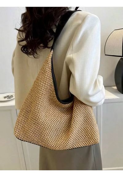 RANESA Casual Straw Braided Mini Wallet Shoulder Bag