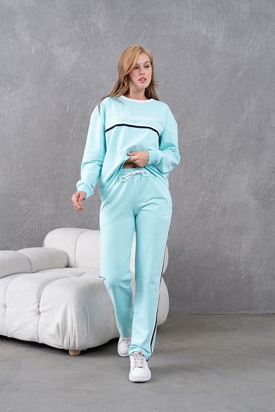 Lamanuel Crew Neck Striped Embroidered Tracksuit Set