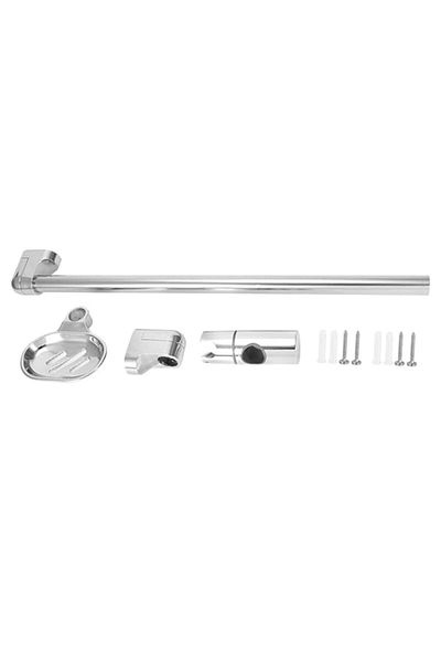 Generic Salaty with Soap Box G1/2" Shower Extension Arm Wall Mounted Stainless Steel Shower Head Holder, Sh