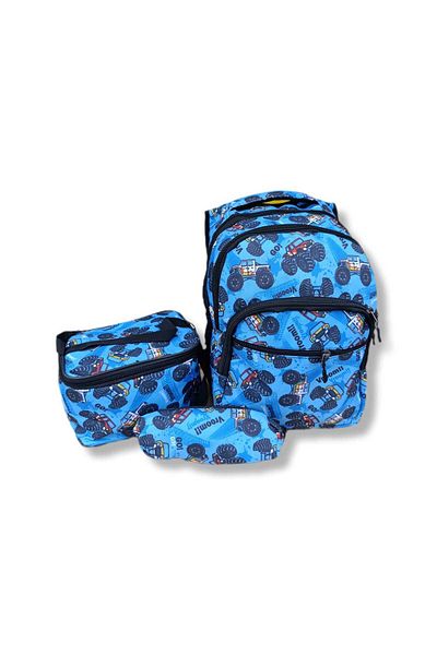 zelmur Orthopedic Set of 3 Quality Cloth Planting School Bag 4 Compartments