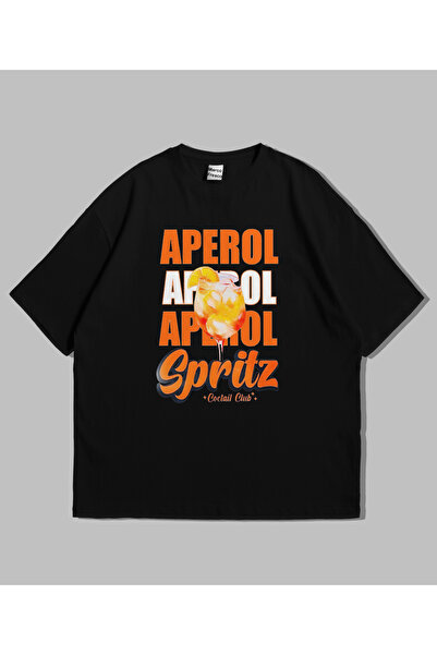 kenoger Tricou oversize pentru tineri cu imprimeu Aperol