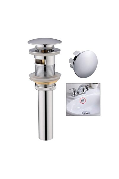 Generic طقم سدادة تصريف حوض منبثقة من النحاس من Orhemus مع غطاء غطاء فيض، مجم...