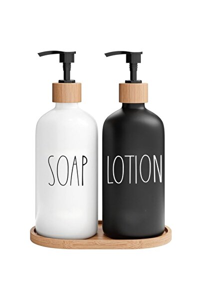 Generic مجموعة موزع صابون للحمام من برايتر بارنز - مجموعة موزع صابون لليدين و...