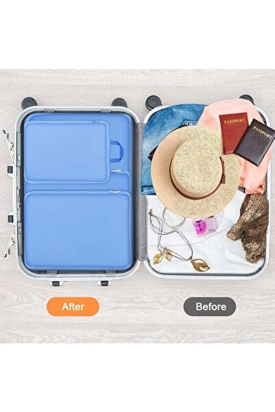 OEM Organizatoare pentru valize și bagaje - set de 4 piese albastre