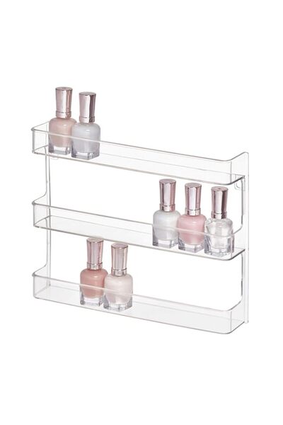 Generic Idesign Clarity Bpa-Free Plastic Wall Mount 3-Shelf Storage Rack - 8....