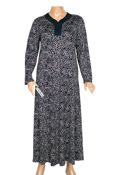 HESNA Women's Bunch Plus Size Cupped Navy Blue Dress D85