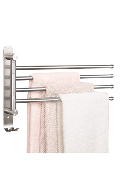 Generic NearMoon Swivel Towel Rack, Thicken SUS304 Stainless Steel 4-Arm Towe...