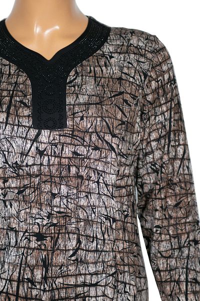 HESNA Women's Bunch Plus Size Cup Brown Dress D79