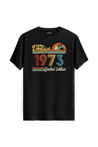 Colermi تي شيرت كلاسيكي لعام 1973 هدية عيد ميلاد برقبة دائرية للجنسين