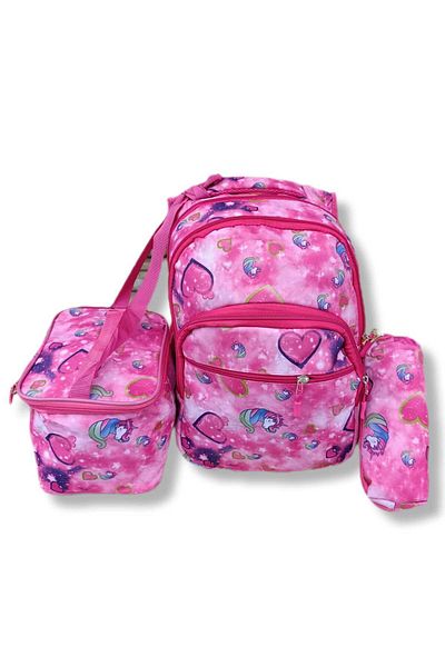 zelmur Orthopedic Set of 3 Quality Cloth Planting School Bag 4 Compartments