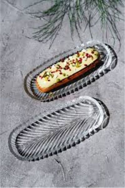 sweenhome Glass Fish Scale Model Presentation Plate 27*10 cm