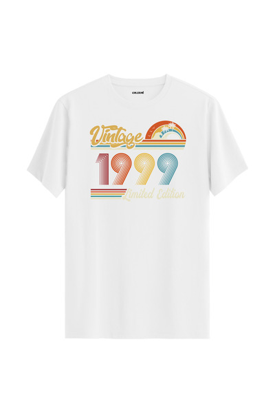 Colermi تي شيرت عتيق لعام 1999 هدية عيد ميلاد برقبة دائرية للجنسين تي شيرت عتيق