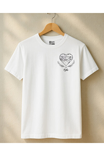 barsdepo Tricou oversize cu imprimeu, tricou oversize unisex alb