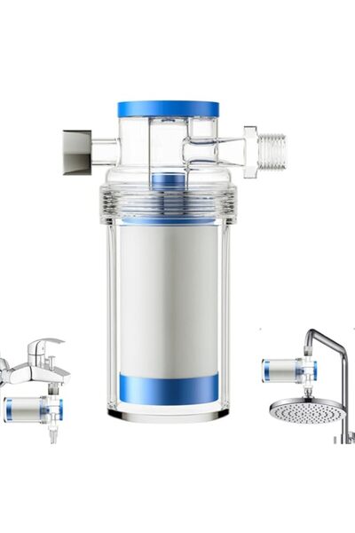 Generic Transparent Shower Filter Set, 5 Micron High Output Shower Head Filte...