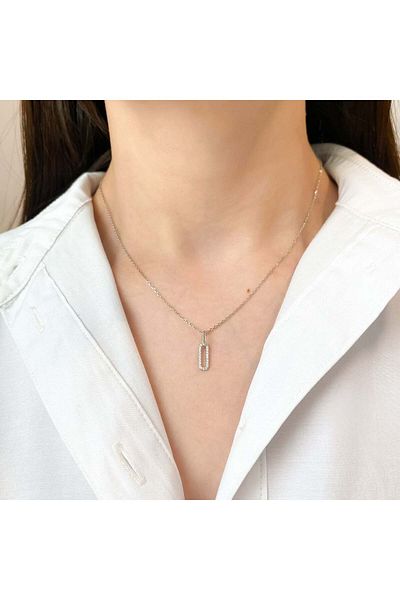 Bijuteria SORELLY Silver Paperclip Chain
