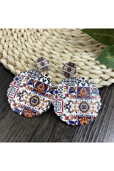 lor Cercei mari lemn model traditional