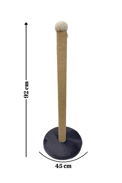 Komano Pontika Round Bottom Adult Cat Scratching Board 92 cm Welsoft Fabric 1St Quality Jute Rope