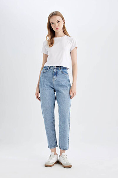 DeFacto Lina Mom Fit magas derekú, bokáig érő farmer mosónadrág C7618AX24WN