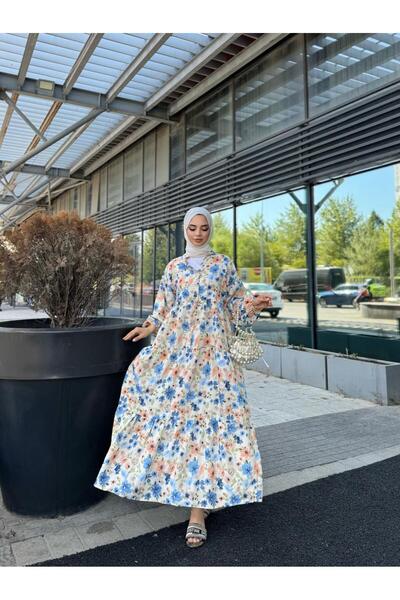 Moda Krash Patterned Modal Oversize Dress