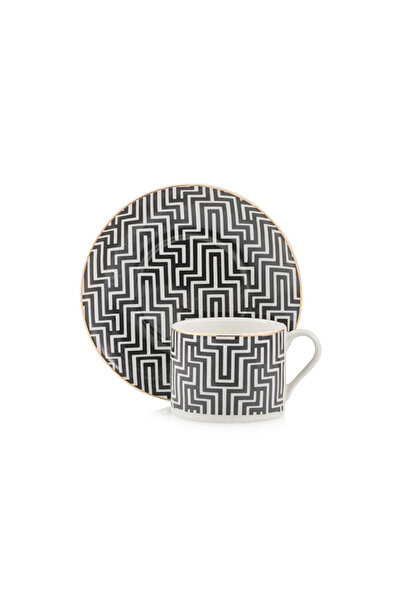 LC Waikiki Lcw Home Yk Plus Mixed Printed Porcelain Coffee Cup Set for 2 Persons 90 ml