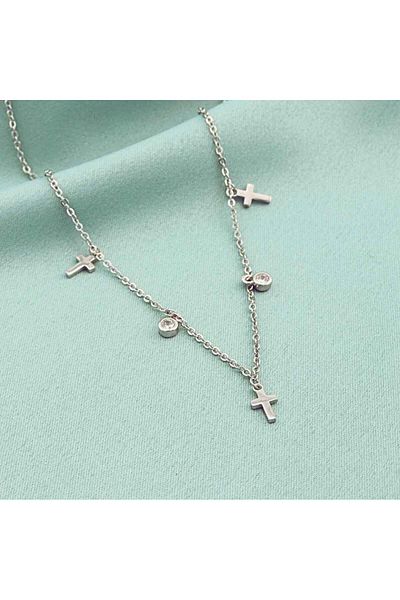 Bijuteria SORELLY Lant Argint Cruciulite si Pietre Zirconia