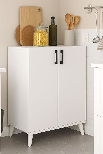 PAZARACTİVE 3 Raflı Çok Amaçlı Dolap Çok Amaçlı Mutfak Dolabı Banyo Dolabı