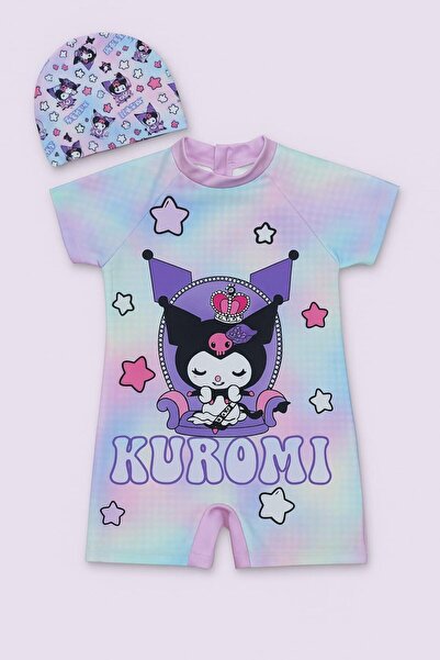 mikam Girls Uv Protection Short Sleeve Shorts Swimsuit\ Swimwear Zippered Jumpsuit Beachwear