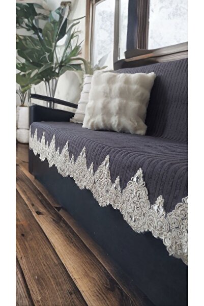 baladı home ev tekstil home collection Dantelli koltuk örtüsü takım olarak 4parçası ( 3.3.1.1 ) özel kaymaz taban Süngerli