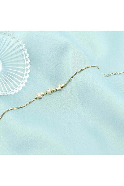 Bijuteria SORELLY Bratara Argint Placat cu Aur Little Hearts