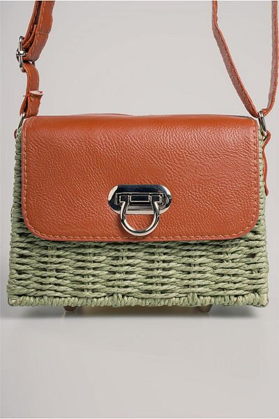 Galat Ççs Women's 17926 Small Size Straw Bag with Shoulder Strap