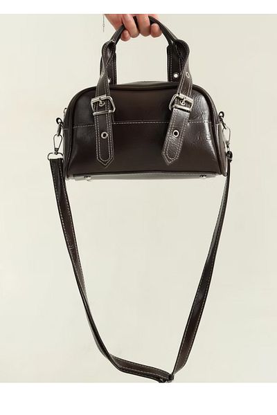 RANESA Shiny Texture Double Handle Women's Hand and Shoulder Bag